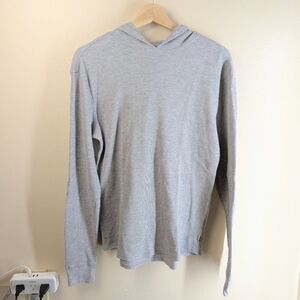 Levi's Men's Light Gray Hooded Long Sleeve Shirt